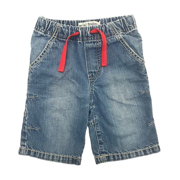Mini Boden Drawstring Waist Denim Jean Short Boy's 4 - Picture 1 of 5